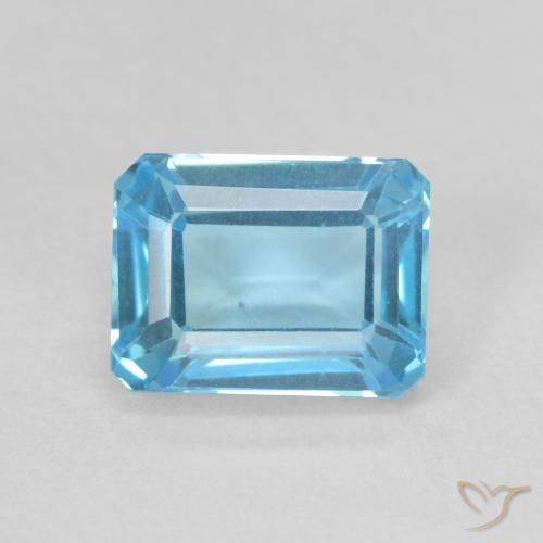 2.23ct Natürlicher Swiss Blue Topas, Smaragdschliff, VVS