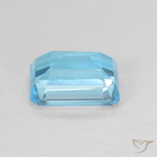9,17 ctw natürlicher Swiss Blue Topas, Oktagonschliff, VVS