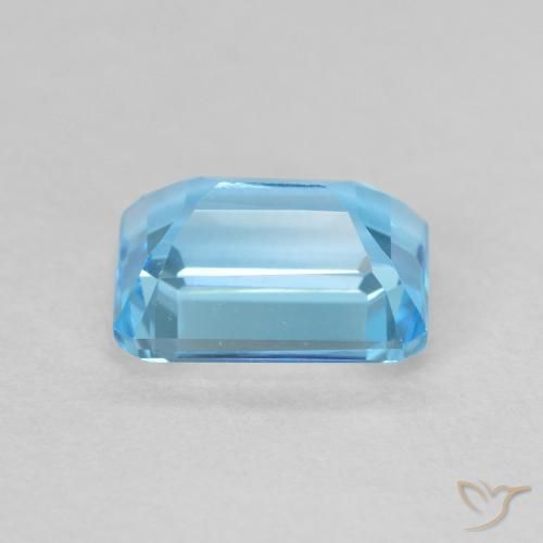 9,17 ctw natürlicher Swiss Blue Topas, Oktagonschliff, VVS