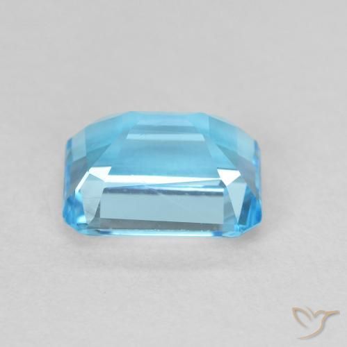 9,17 ctw natürlicher Swiss Blue Topas, Oktagonschliff, VVS