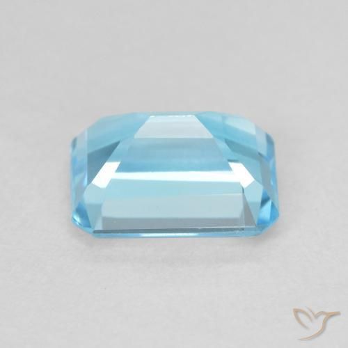 9,17 ctw natürlicher Swiss Blue Topas, Oktagonschliff, VVS