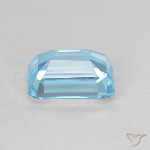 9,17 ctw natürlicher Swiss Blue Topas, Oktagonschliff, VVS