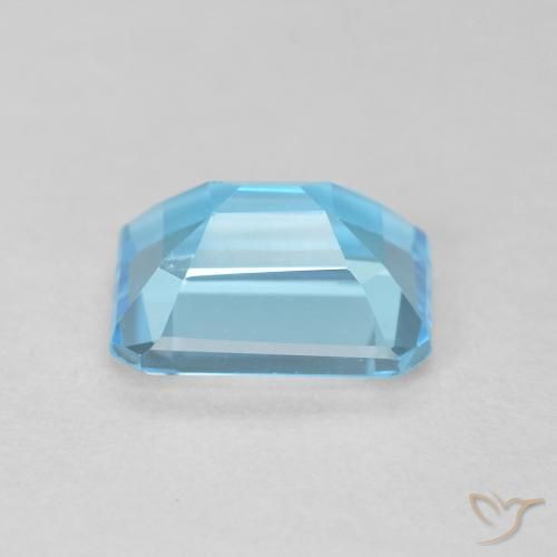 9,17 ctw natürlicher Swiss Blue Topas, Oktagonschliff, Lichtdurchlässig