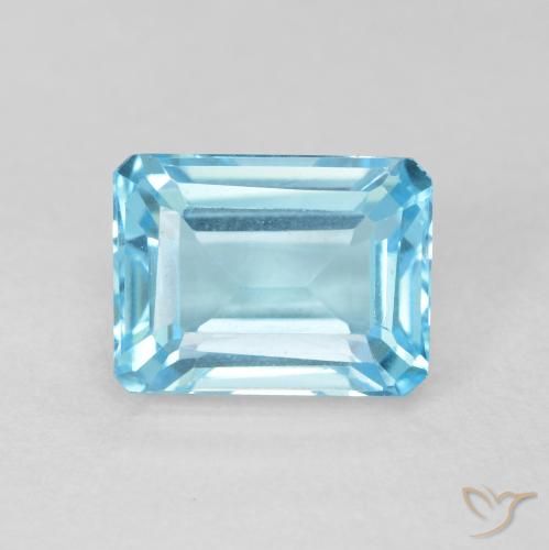 2.35ct Natürlicher Swiss Blue Topas, Smaragdschliff, VVS-VS