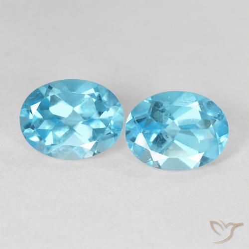 4.90ctw Natürlicher Himmerlblau Topas, Oval, VVS-VS