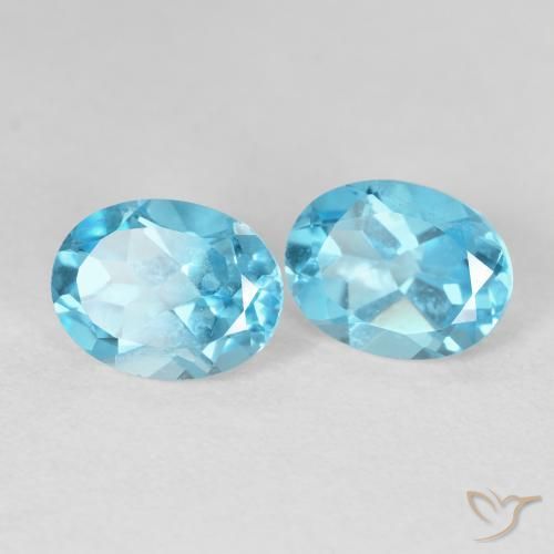 4.90 ct natürliche Himmerlblau Topas-Edelsteine, Oval, VVS-VS