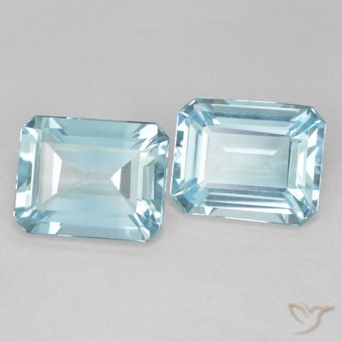 7.33 ct natürliche Himmerlblau Topas-Edelsteine, Oktagonschliff, VVS-VS
