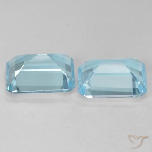 7.33 ct natürliche Himmerlblau Topas-Edelsteine, Oktagonschliff, VVS-VS