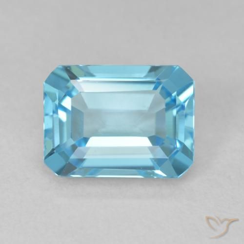 1.93ct Natürlicher Swiss Blue Topas, Smaragdschliff, VVS