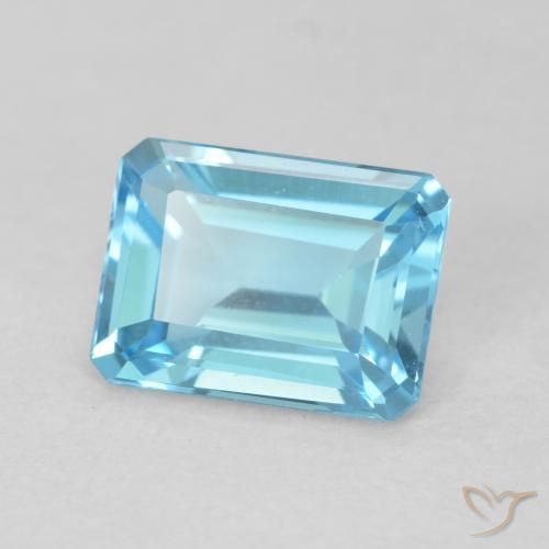 1.81ct Natürlicher Swiss Blue Topas, Smaragdschliff, VVS