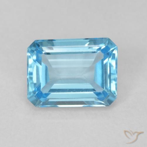 1.77ct Natürlicher Swiss Blue Topas, Smaragdschliff, VVS