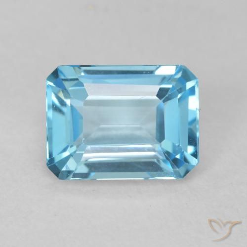 1.91ct Natürlicher Swiss Blue Topas, Smaragdschliff, VVS