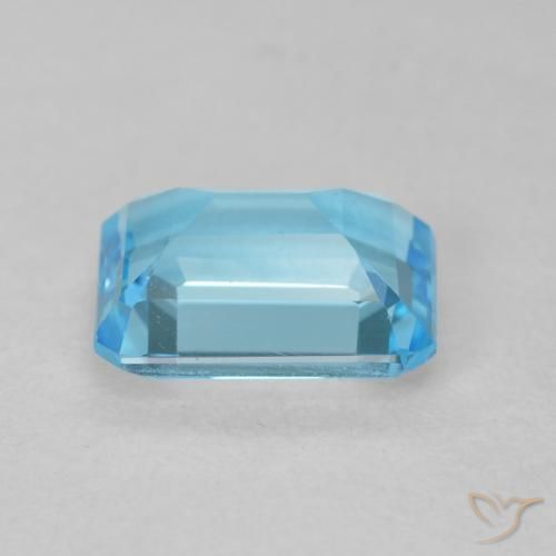 9,17 ctw natürlicher Swiss Blue Topas, Oktagonschliff, VVS
