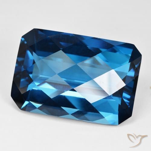 9,17 ctw natürlicher London Blau Topas, Oktagonschliff, VVS