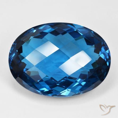 107.50ct Natürlicher London Blau Topas, Oval, IF