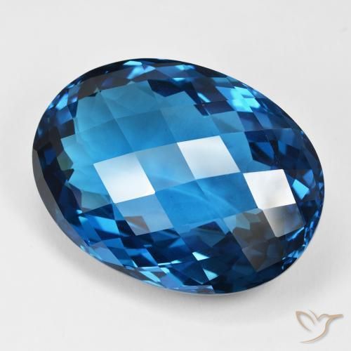 9,17 ctw natürlicher London Blau Topas, Oval, IF