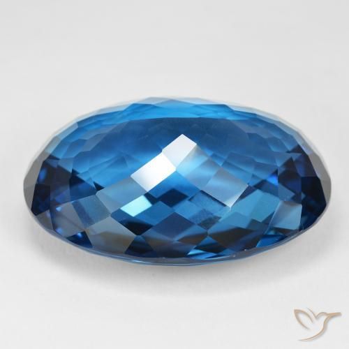 9,17 ctw natürlicher London Blau Topas, Oval, IF