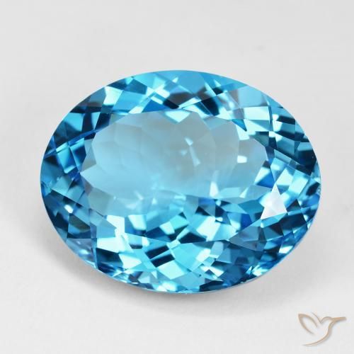9,17 ctw natürlicher Swiss Blue Topas, Oval, VVS