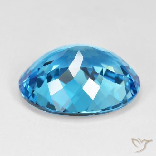 9,17 ctw natürlicher Swiss Blue Topas, Oval, VVS