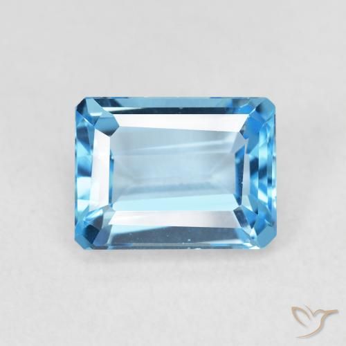 2.31ct Natürlicher Swiss Blue Topas, Smaragdschliff, VVS