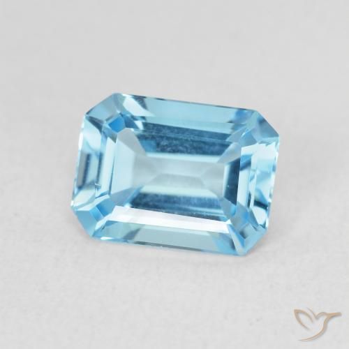 9,17 ctw natürlicher Tiefes Maya-Blau Topas, Oktagonschliff, VVS