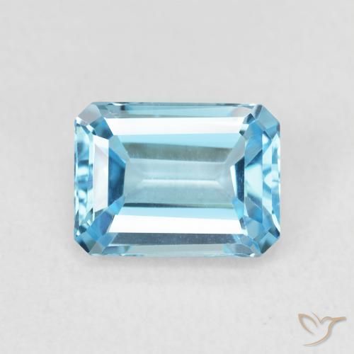 2.09ct Natürlicher Swiss Blue Topas, Smaragdschliff, VVS