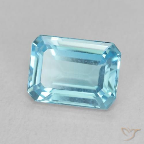 9,17 ctw natürlicher Swiss Blue Topas, Oktagonschliff, VVS-VS