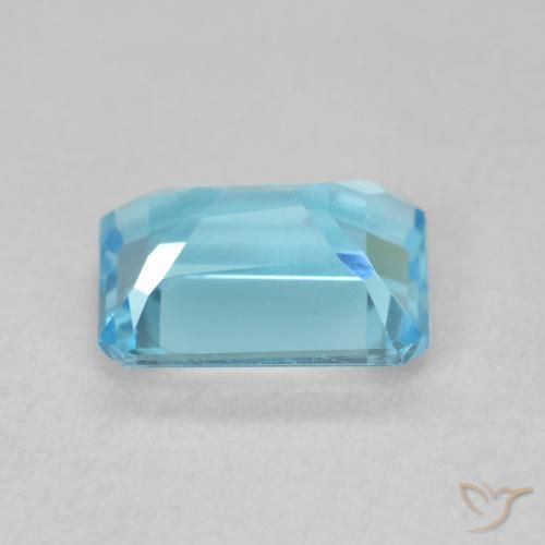 9,17 ctw natürlicher Swiss Blue Topas, Oktagonschliff, VVS