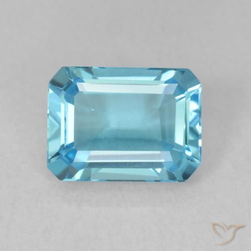 1.89ct Natürlicher Swiss Blue Topas, Smaragdschliff, VVS