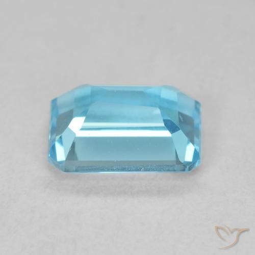 9,17 ctw natürlicher Swiss Blue Topas, Oktagonschliff, VVS