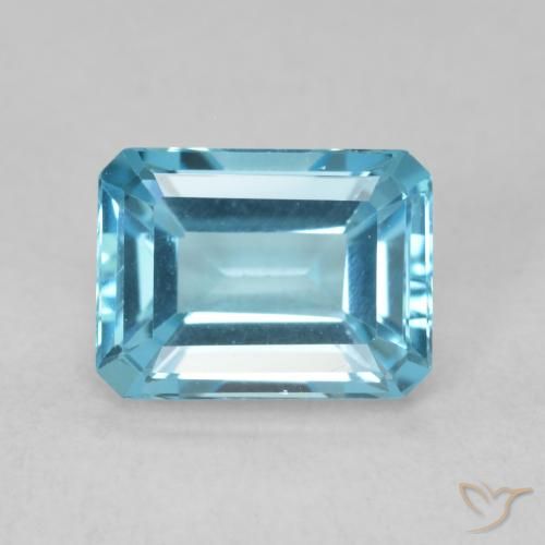 1.93ct Natürlicher Swiss Blue Topas, Smaragdschliff, VVS