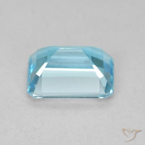 9,17 ctw natürlicher Swiss Blue Topas, Oktagonschliff, VVS