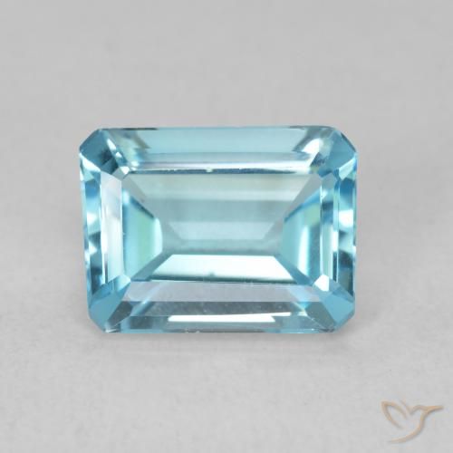 1.83ct Natürlicher Swiss Blue Topas, Smaragdschliff, VVS