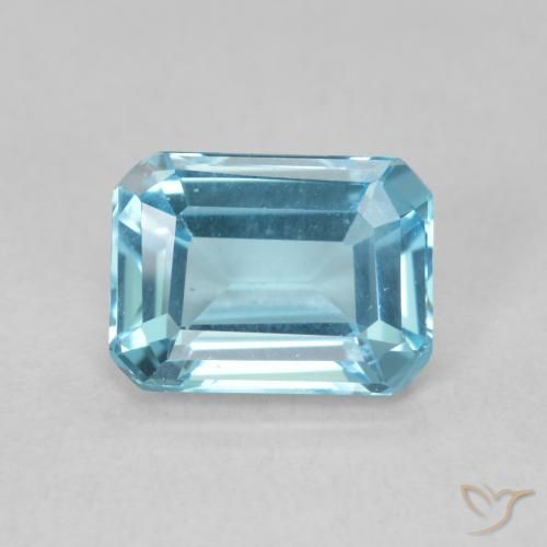 1.78ct Natürlicher Swiss Blue Topas, Smaragdschliff, VVS