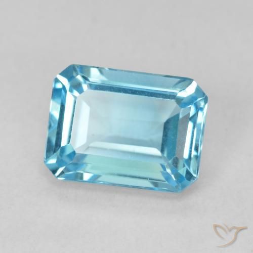 9,17 ctw natürlicher Swiss Blue Topas, Oktagonschliff, VVS-VS