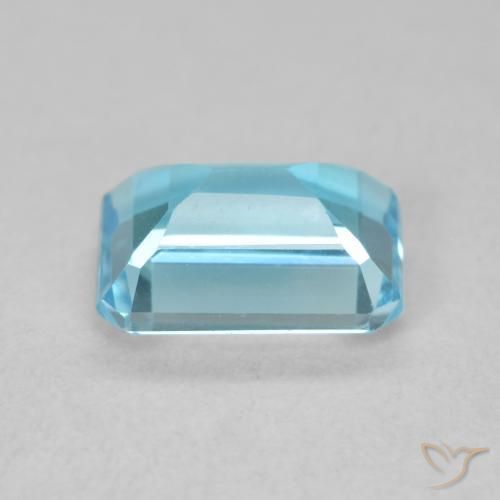 9,17 ctw natürlicher Swiss Blue Topas, Oktagonschliff, VVS-VS