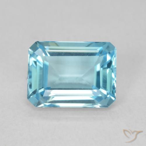 1.92ct Natürlicher Swiss Blue Topas, Smaragdschliff, VVS