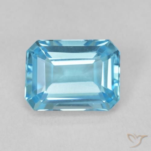 1.90ct Natürlicher Swiss Blue Topas, Smaragdschliff, VVS