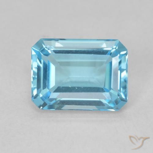 1.91ct Natürlicher Swiss Blue Topas, Smaragdschliff, VVS