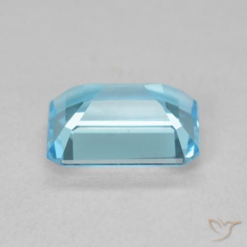 9,17 ctw natürlicher Swiss Blue Topas, Oktagonschliff, VVS