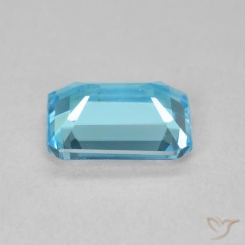 9,17 ctw natürlicher Swiss Blue Topas, Oktagonschliff, VVS