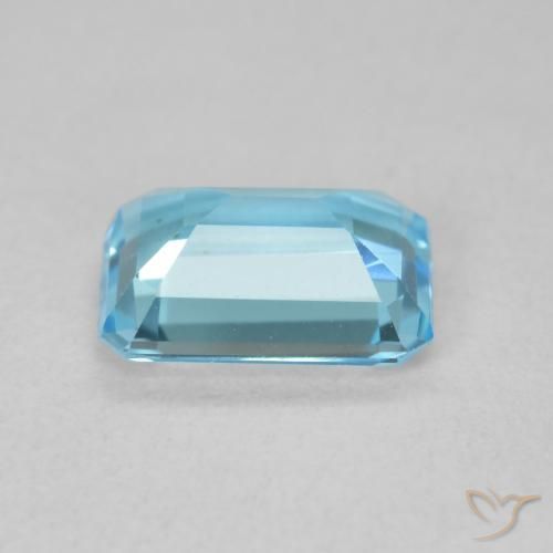 9,17 ctw natürlicher Swiss Blue Topas, Oktagonschliff, VVS