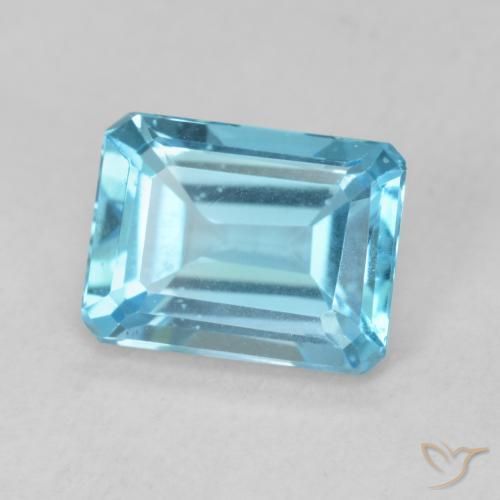 9,17 ctw natürlicher Swiss Blue Topas, Oktagonschliff, VVS-VS