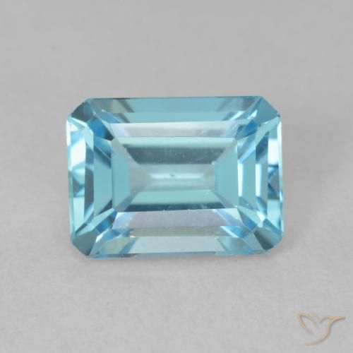 1.88ct Natürlicher Swiss Blue Topas, Smaragdschliff, VVS-VS