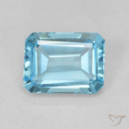 1.94ct Natürlicher Swiss Blue Topas, Smaragdschliff, VVS-VS