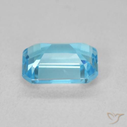 9,17 ctw natürlicher Swiss Blue Topas, Oktagonschliff, VVS-VS