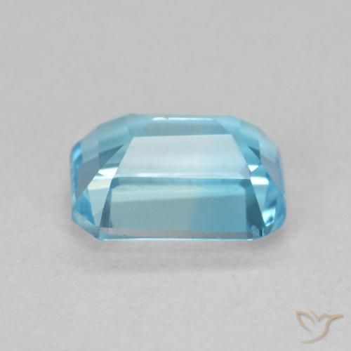 9,17 ctw natürlicher Swiss Blue Topas, Oktagonschliff, VVS