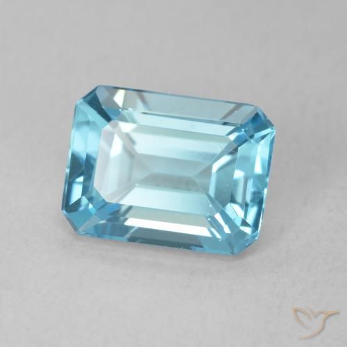 9,17 ctw natürlicher Swiss Blue Topas, Oktagonschliff, VVS