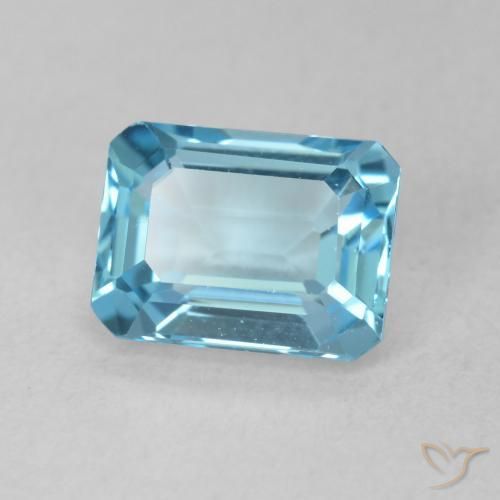 9,17 ctw natürlicher Swiss Blue Topas, Oktagonschliff, VVS-VS