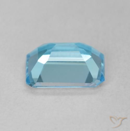 9,17 ctw natürlicher Swiss Blue Topas, Oktagonschliff, VVS-VS